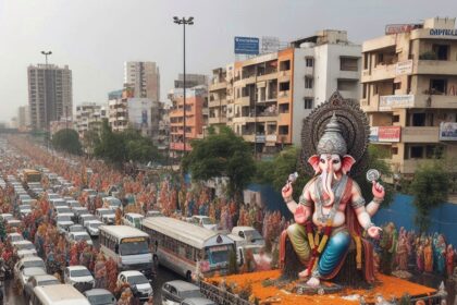 गणेश विसर्जन के दौरान नोएडा-ग्रेटर नोएडा में यातायात व्यवस्था प्रभावित, डायवर्जन जारी