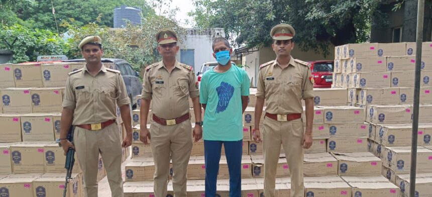 नोएडा में एक करोड़ की अवैध शराब जब्त, तस्कर गिरफ्तार