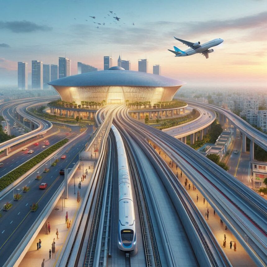 गाजियाबाद से जेवर एयरपोर्ट तक 72.4 किलोमीटर लंबा रैपिड रेल, मेट्रो और एलआरटी ट्रैक