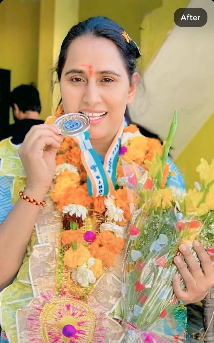 गुर्जर समाज की बेटी सोनिका नागर ने कबड्डी में रचा इतिहास, सिल्वर मेडल जीतकर और दरोगा बनकर गांव का नाम किया रोशन