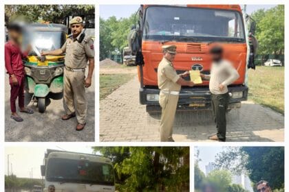 नोएडा में ट्रैफिक पुलिस का बड़ा एक्शन: 24 घंटे में 5000 वाहनों के चालान, 34 जब्त