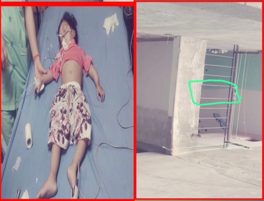 ग्रेटर नोएडा: टूटी रेलिंग से गिरी तीन वर्षीय बच्ची की मौत, निवासियों ने प्राधिकरण पर लगाया लापरवाही का आरोप