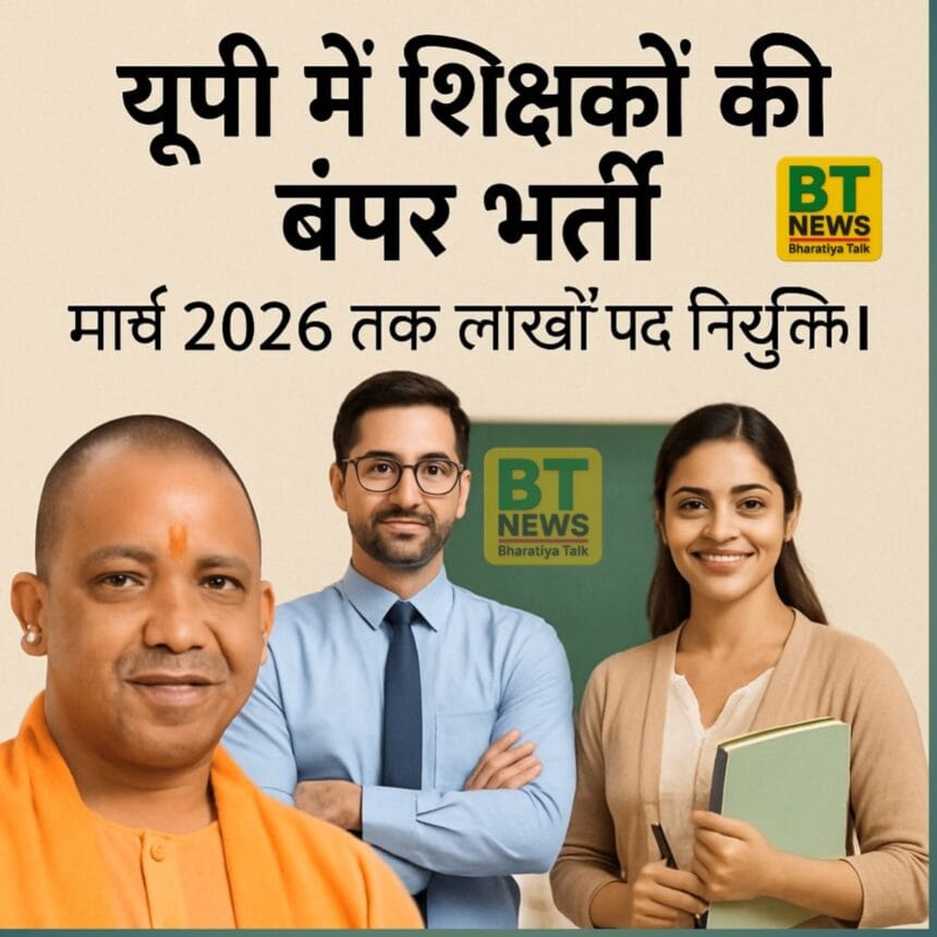 यूपी में शिक्षकों की बम्पर भर्ती: मार्च 2026 तक 1.93 लाख पदों पर नियुक्ति, देखें पूरी कार्ययोजना