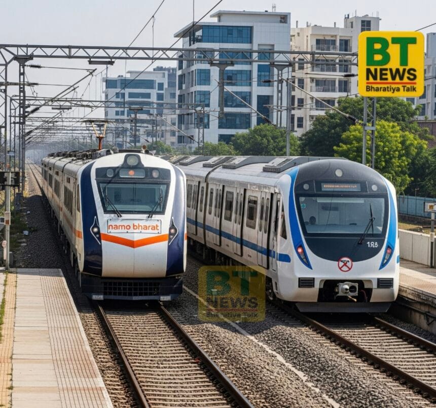 मेरठ में पब्लिक ट्रांसपोर्ट का नया युग: एक ही ट्रैक पर दौड़ेगी नमो भारत (Namo Bharat) और मेरठ मेट्रो(Meerut Metro) ,मेरठ साउथ से मोदीपुरम डिपो तक मेट्रो और 13 स्टेशनों पर मिलेगा  