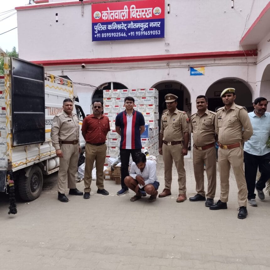 ग्रेटर नोएडा में सेहत से खिलवाड़: एक्सपायरी शराब और बीयर पर नए स्टिकर लगाकर बेचने वाले गिरोह का भंडाफोड़