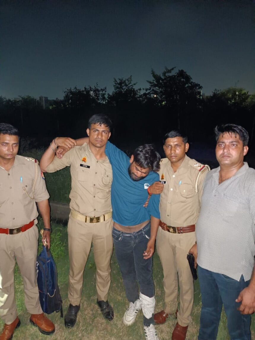 नोएडा में पुलिस मुठभेड़: 13 मुकदमों का आरोपी शातिर अपराधी फराज गोली लगने से घायल