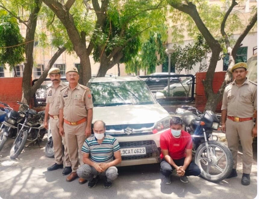 नोएडा: मास्टर चाबी से गाड़ियां उड़ाने वाले शातिर चोर गिरफ्तार, ब्रेजा समेत 6 वाहन और चोरी के उपकरण बरामद