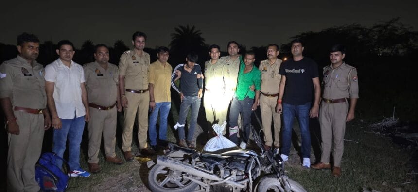 गौतमबुद्धनगर: पुलिस चेकिंग के दौरान बदमाशों से मुठभेड़, गोली लगने से दो शातिर चोर घायल, अवैध हथियार सहित गिरफ्तार