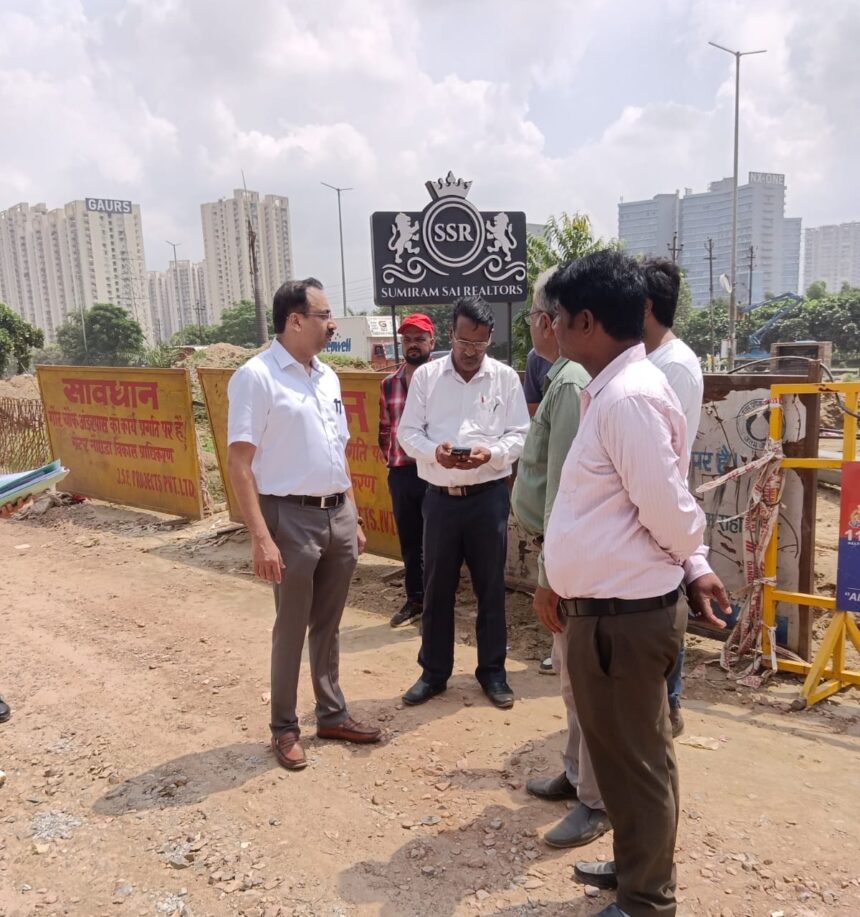 ग्रेटर नोएडा वेस्ट: चार मूर्ति चौक पर ट्रैफिक जाम से जल्द मिलेगी राहत, सीईओ ने दिए निर्माण कार्य में तेजी लाने के निर्देश