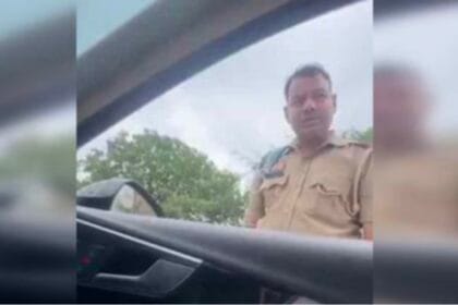 नोएडा में पुलिसकर्मी की गुंडागर्दी: 'गोली मार दूंगा' कहकर कार चालक को धमकाया, वीडियो वायरल होने पर सस्पेंड