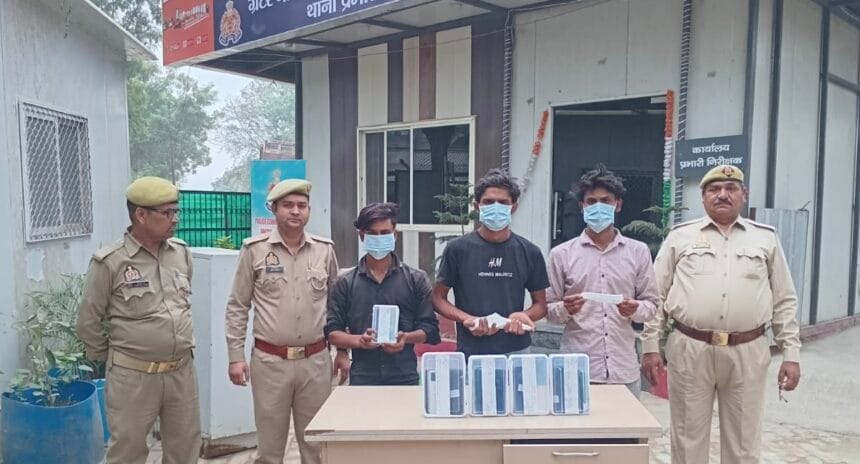 कासना पुलिस की बड़ी कार्रवाई: 28 चोरी के मोबाइल, हाथरस से चुराई बाइक और अवैध हथियारों समेत 3 शातिर चोर गिरफ्तार