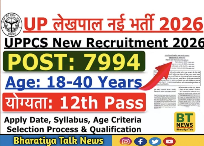UPSSSC भर्ती 2025: लेखपाल के 7,994 पदों पर बंपर वैकेंसी, जानें योग्यता, आयु सीमा और आवेदन की पूरी प्रक्रिया