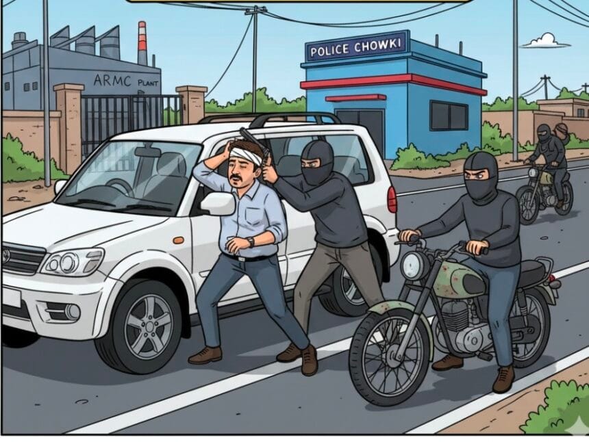 ग्रेटर नोएडा में दिनदहाड़े दुस्साहस: चिरसी गांव के पास प्रोजेक्ट मैनेजर के सिर पर पिस्टल की बट मार छीनी कार, पुलिस महकमे में हड़कंप