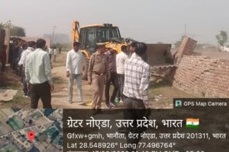 ग्रेटर नोएडा: भनौता में अवैध निर्माण पर गरजा प्राधिकरण का बुल्डोजर, 20 करोड़ की सरकारी जमीन मुक्त