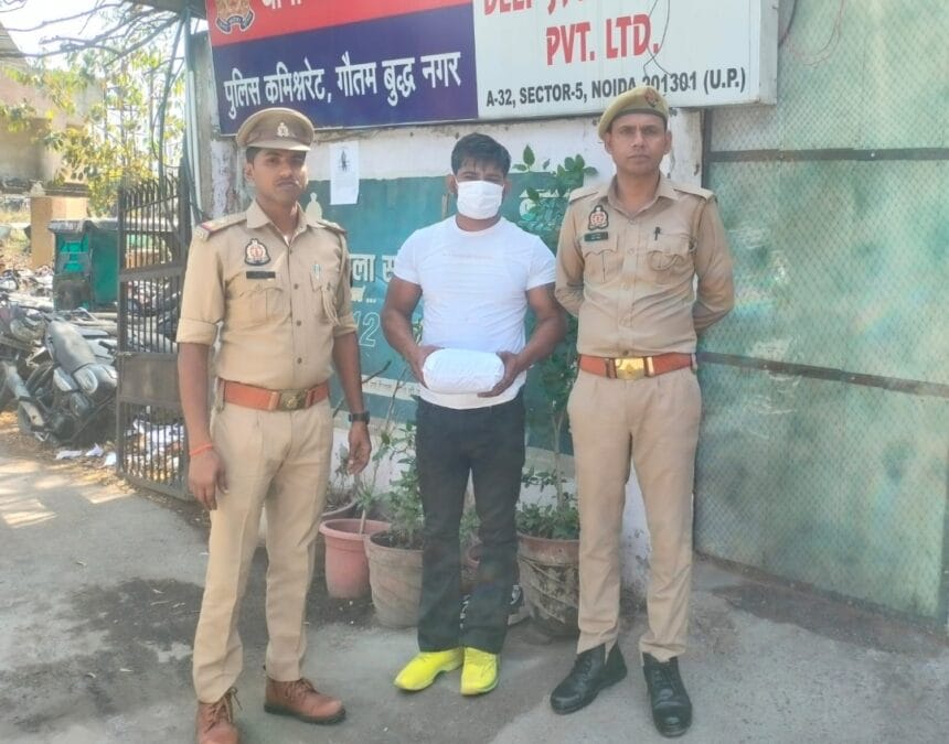 नोएडा: थाना फेस-1 पुलिस ने 1.25 किलो अवैध गांजा के साथ अभियुक्त को किया गिरफ्तार