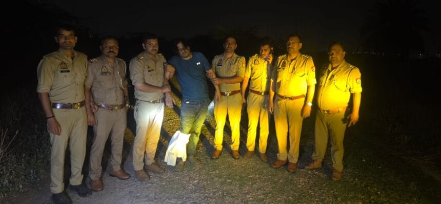 ग्रेटर नोएडा साकीपुर हत्याकांड: साजन भाटी का दूसरा हत्यारा चढ़ा पुलिस के हत्थे, भागने की कोशिश में पैर में लगी गोली!