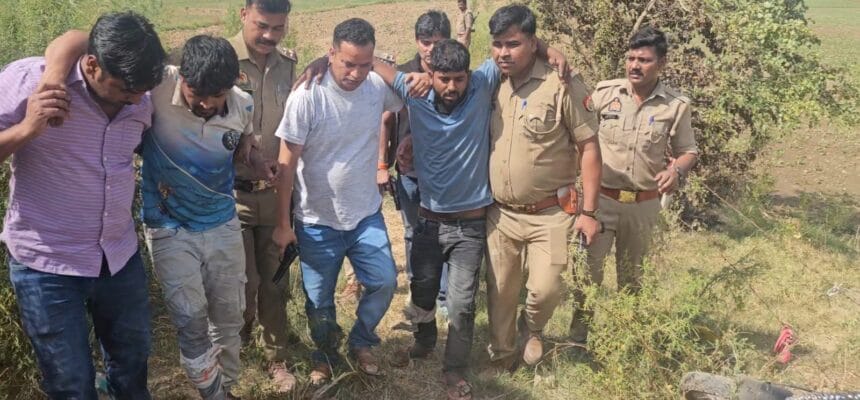 जेवर एनकाउंटर: 15 वर्षीय गोपाल के हत्यारे बदमाशों से पुलिस की सीधी मुठभेड़; गोली लगने से 2 शूटर घायल, तीसरा कॉम्बिंग में दबोचा
