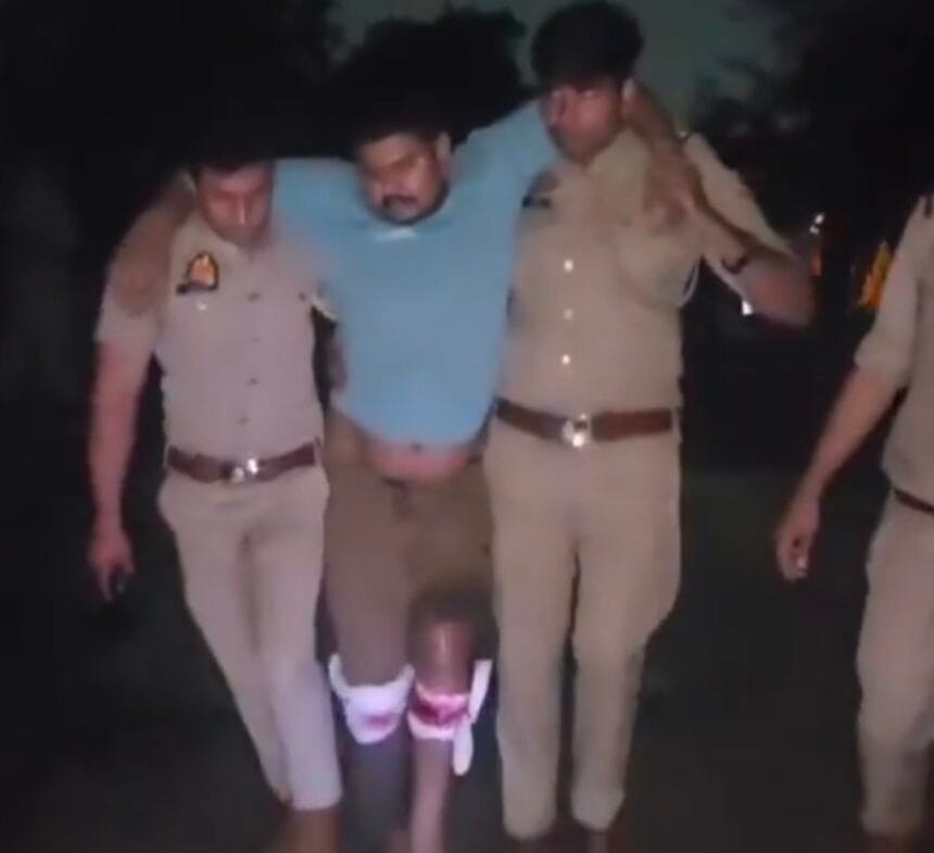 गाजियाबाद में बड़ी मुठभेड़: 50 हजार का इनामी बदमाश गौरव नागर पैर में गोली लगने से घायल, ओमकार सिंह हत्याकांड का हुआ खुलासा