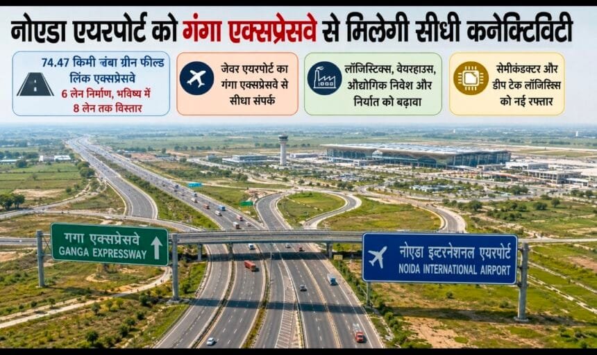 नोएडा एयरपोर्ट को गंगा एक्सप्रेसवे से मिलेगी सीधी कनेक्टिविटी, 74.47 किमी लिंक एक्सप्रेसवे को कैबिनेट की मंजूरी; न्यू नोएडा को होगा बंपर फायदा
